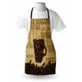 thumbnail image 3 of Coffee Apron Coffee Beans Shaped in Mug and Coffee Types Letterings Art Print, Unisex Kitchen Bib Apron with Adjustable Neck for Cooking Baking Gardening, Dark Brown and Pale Brown, by Ambesonne, 3 of 3