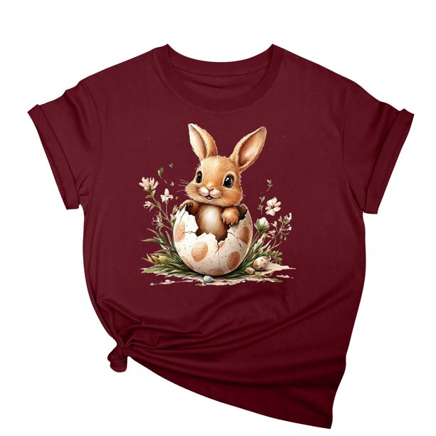Tops de Cuello Alto para las Mujeres Amante Impreso Camiseta Cuello Redondo Manga Corta, Poliéster Spandex