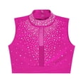 thumbnail image 5 of iiniim Girls Lyrical Dance Outfit Crop Top with High-Low Mesh Skirt Set Two-Piece Ballet Dancewear Hot Pink 16, 5 of 7
