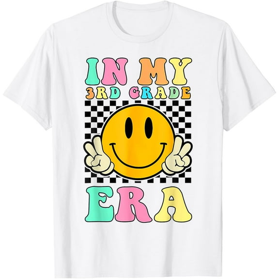 DOPASHIRT In My Third Grade Era Smile Face Back To School 3Rd Grade T-Shirt Unisex S-5XL Hot Trending Shirt, Vintage Birthday Gift