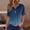 Navy#1, variant on LEBONYARD Summer Tops for Women 2024,Women's Casual Solid Color Medium Short Sleeve V-Neck Top Orange S