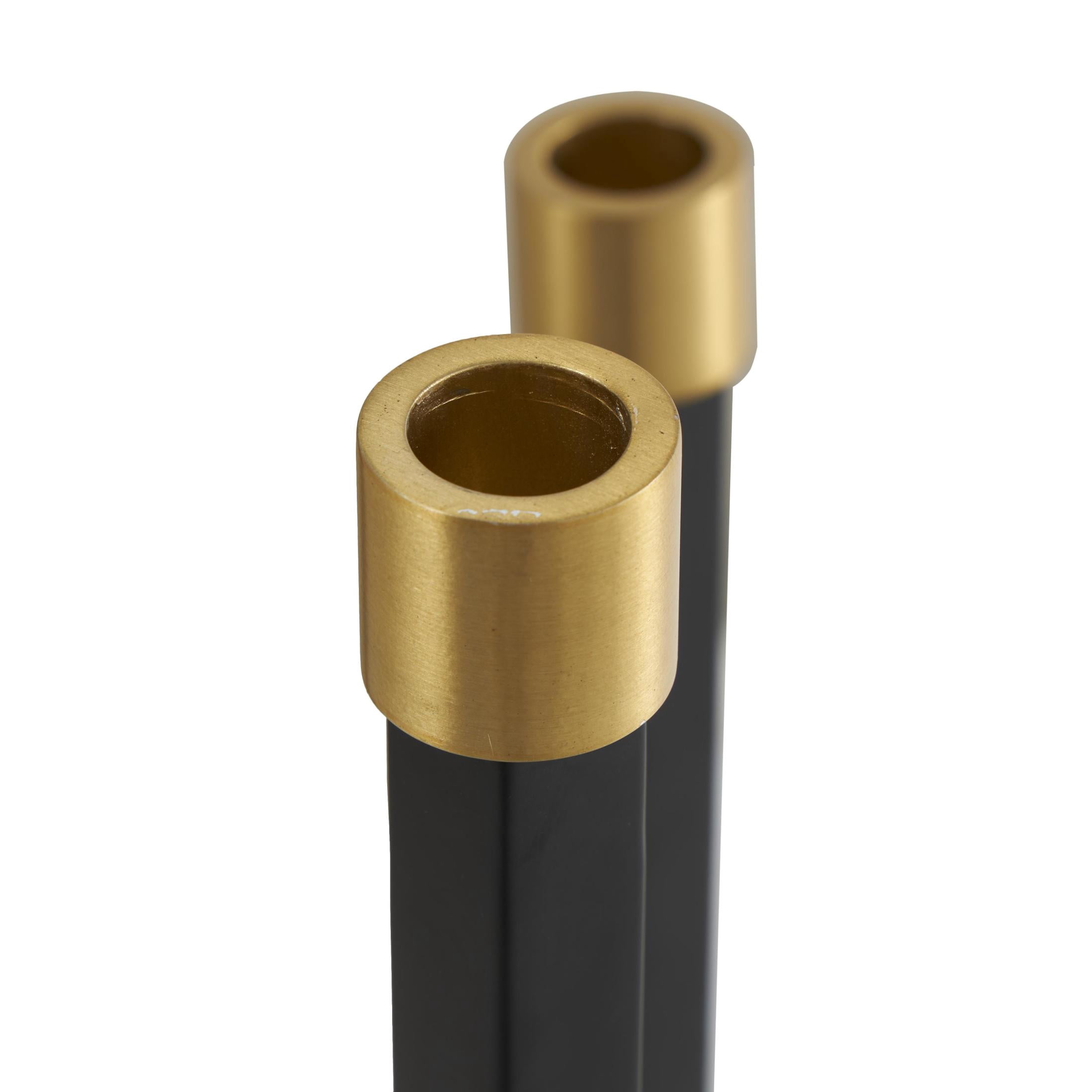DecMode 5 Holder Black Metal Candelabra