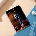 thumbnail image 5 of Spiral Notebook,Double-Wire Spiral College Lined Journal Notebook for Study and Notes,100 Pages,5.71x 8.26 in - Still - life Photography of Red Wine, Glass, Barrel and Grapes, 5 of 7
