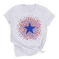 thumbnail image 2 of Cavosen Patriotic Tops for Women Petite Red White and Blue Short Sleeve Crewneck T Shirts USA Star Striped Graphic Shirts Lady L Patriotic Casual Shirts Independence Day Tunic Tees Patriotic Clothes, 2 of 6