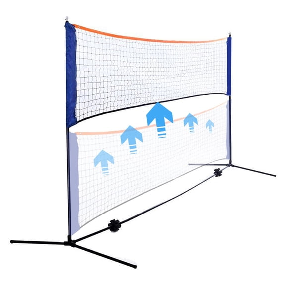 WoofPaw Height Adjustable Portable Tennis Net, Badminton Net for Volleyball,Soccer Tennis,Pickleball, W/Steel Frame & Carrying Bag Indoor Outdoor Court Bench Backyard Driveway Gym,10FTX 5FT