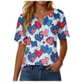 thumbnail image 2 of UngA Women's 250Th Anniversary USA Shirt American Flag Freedom We The People Womens Shirt (Sky Blue,S), 2 of 4