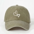 thumbnail image 2 of FINALGANG Womens Mens Heart Print Baseball Cap Distressed Adjustable Fit Casual Hat For Casual Daily Outdoor Activities Stylish Headwear, 2 of 3
