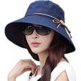 thumbnail image 1 of Sombrero de verano plegable con ala ancha UPF 50 para mujer con protector de cuello y correa para la barbilla---- Sailing  Electrónica, 1 of 1