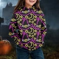 thumbnail image 2 of Gunia Boys Girls Halloween Ghost Sweatshirt Autumn Winter Graphic Long Sleeve Hoodie Warm Comfortable Coat Pullover Tops Fall Clothes Grey 10-12 Years, 2 of 4