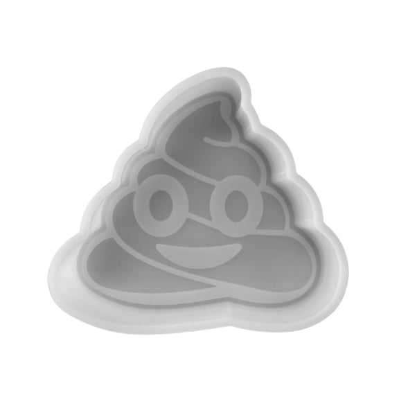 Poop Emoji Car Freshie Silicone Mold Brown Gag Funny Inappropriate Air Freshener Candle Soap Teenager 4.1x3.5x0.8 Aroma Beads