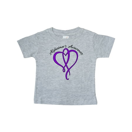 

Inktastic Alzheimer s Awareness Purple Ribbon Heart Gift Baby Boy or Baby Girl T-Shirt