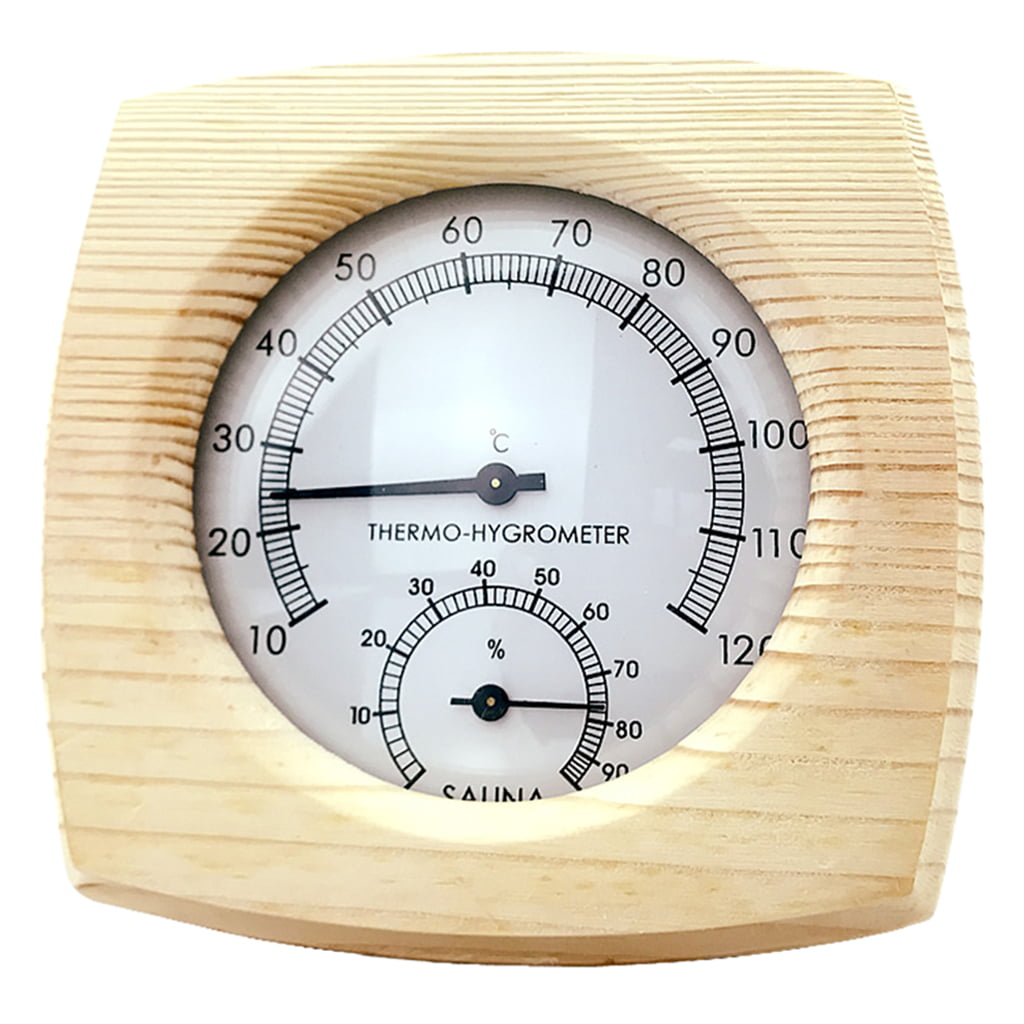 Wooden Sauna Room Thermometer and Hygrometer 