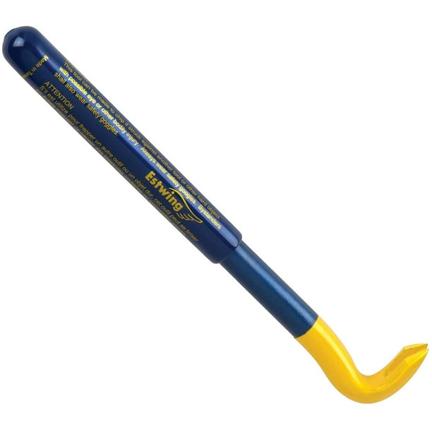 Estwing Nail Puller 10" Pry Bar with Steel Construction & Vinyl Cushion Grip HC