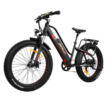 Addmotor MOTAN 500W Electric Bike Bicycle 26In Fat Tire Electric Bike Full Suspension M-450 Low Frame 2018 Snow E-bike