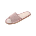 thumbnail image 2 of Womens House Slippers Summer Open Toe Men's Indoor Shoes,Bedroom Linen Lightweight Slip Silent Slippers, 2 of 5