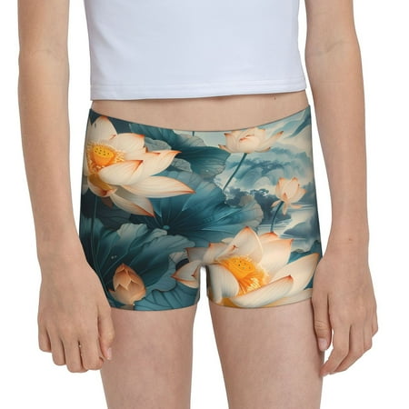 Pofeuu Mountain Lotus Serenity Print Soft Cotton Girls Boyshort panties Toddler Underwear-X-Large