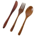 thumbnail image 3 of LABSERRON Eating Utensils Sets Wooden 1 Set 3 Pieces 7.47X1.57X0.39In, 3 of 10