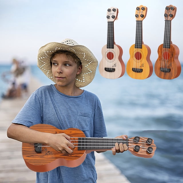 Cagogo under $5 3Pcs KidsUkulele Guitar, KidsUkulele GuitarToy, Musical Educational Instrument, Nylon Strings Mini Guitar, Portable Beginner Ukulele,ChildrenMusic LearningToy