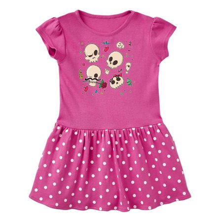

Inktastic Halloween Skulls Having a Fun Party Gift Toddler Girl Dress
