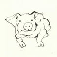 thumbnail image 4 of Paschke, Chris 15x15 Black Modern Framed Museum Art Print Titled - Line Pig II, 4 of 6