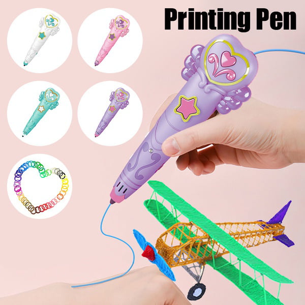Pen Intelligent 3D Pen HURRISE 3D Printing Pen for Stereoscopic Art Drawing DIY Doodling Environmental Photosensitive Resin Refills 2 Colors with USB Charging and Painting Tray 