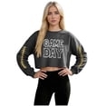 thumbnail image 2 of Gamivast Womens Graphic Sweatshirts Game Day Block Letter Graphic Crew Neck Long Sleeve Cropped Sweatshirts Pullover Tops Casual Athletic Wear Outfits, 2 of 5