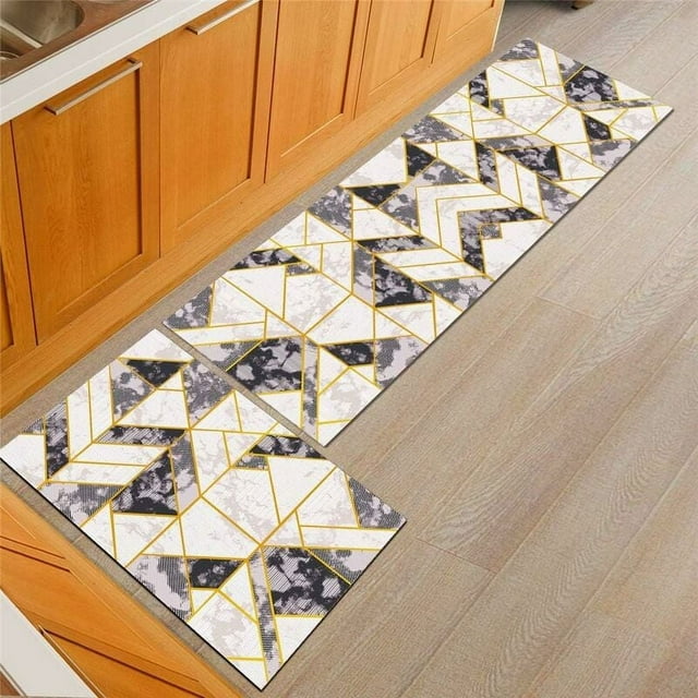 Juego de alfombras de cocina elegantes, espuma ergonómica y cómoda que reduce la fatiga, material de PVC que garantiza durabilidad, respaldo antideslizante para mayor seguridad, superficie