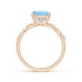 thumbnail image 2 of ANGARA Natural Nature Inspired Cushion 1.95 ct Aquamarine Ring in 14K Rose Gold for Women (Size-8mm) | March Birthstone, Birthday, Anniversary, Jewelry Gift for Women | Natural Aquamarine Ring, 2 of 9