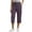 Purple, variant on Antinious Ladies Solid Cargo Cropped Trousers Elastic Waist Functional Pockets Daily Style