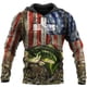 thumbnail image 2 of Sudadera con capucha y cremallera para hombre, nueva sudadera con capucha con estampado 3D de pesca de carpas y pesca salvaje, moda para exteriores, sudadera de gran tamaño Harajuku, primavera de 2024, 2 of 5