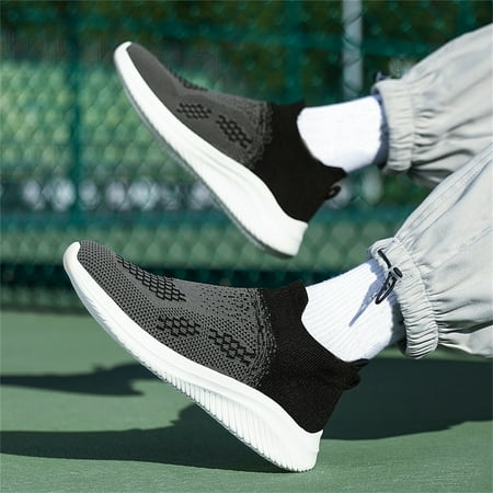 

NEGJ Mens Couple Shoes Casual Shoes Slip On Breathable Fashion Flat Casual Shoes Walking Sneakers