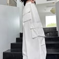 thumbnail image 6 of Ultrave Parachute Pants for Girls Wide Leg Cargo Trousers Y2K Streetwear Workout Pant with Pockets 5-15 Y, 6 of 7