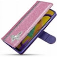 thumbnail image 5 of Compatible with iPhone 14 Plus Diamond Wallet Case Kickstand Card Full Protection Bling Sparkling Sequin Butterfly Fashion Luxury Shockproof Cover for Women Girls, 5 of 7