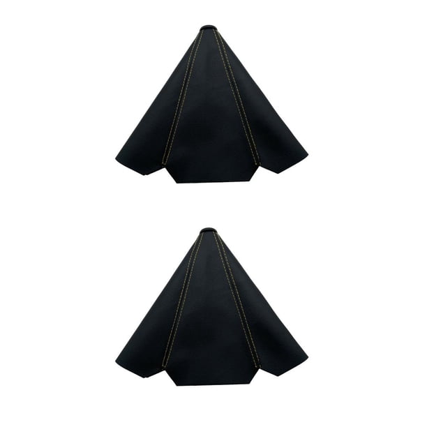 Riwesomey Collar de palanca de cambios de coche, cubierta de palanca de cambios Interior a prueba de polvo, Protector de palo de perilla de automóvil, Línea amarilla 2piezas Riwesomey CBP457536