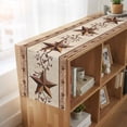 thumbnail image 6 of Table Runners 72 Inches Long Dress Scarves, Farmhouse Texas Star Brown Farmhouse Kitchen/Dining Table Runner, Coffee Tablerunners, Berry Vintage Wooden 14x72 Inch, 6 of 9