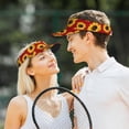 thumbnail image 6 of Kdxio Sunflowers On Red Print Sun Visor Hat Golf Visor Adjustable Velcro Outdoor Sports Cap For Men Women, 6 of 7