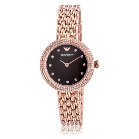 Emporio Armani AR11418 30 mm Rose Gold-Tone Watch for Womens, Stainless Steel