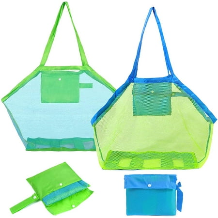 Beach bag sand toy mesh bag large green storage bag | Walmart Canada