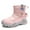 Pink, variant on Fozruso Children's Winter Solid Color Snow Boots Boys And Girls Non Slip Warm Padded Thickened Boots,Sizes 11.5(5-5.5 Years)