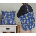 thumbnail image 5 of Soimoi Blue Rayon Crepe Fabric Monsoon Theme Human Figure Printed Fabric 1 Yard 46 Inch Wide, 5 of 5
