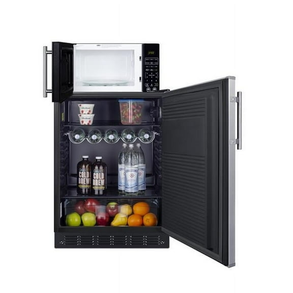 Combination all-refrigerator and microwave