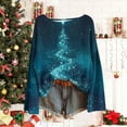 thumbnail image 5 of yoeyez Ugly Christmas Sweater Women Xmas Knit Pullover Sparkly Christmas Tree Shirts Dropped Long Sleeve Fall Crochet Sweater Tops Holiday Clothes, 5 of 6