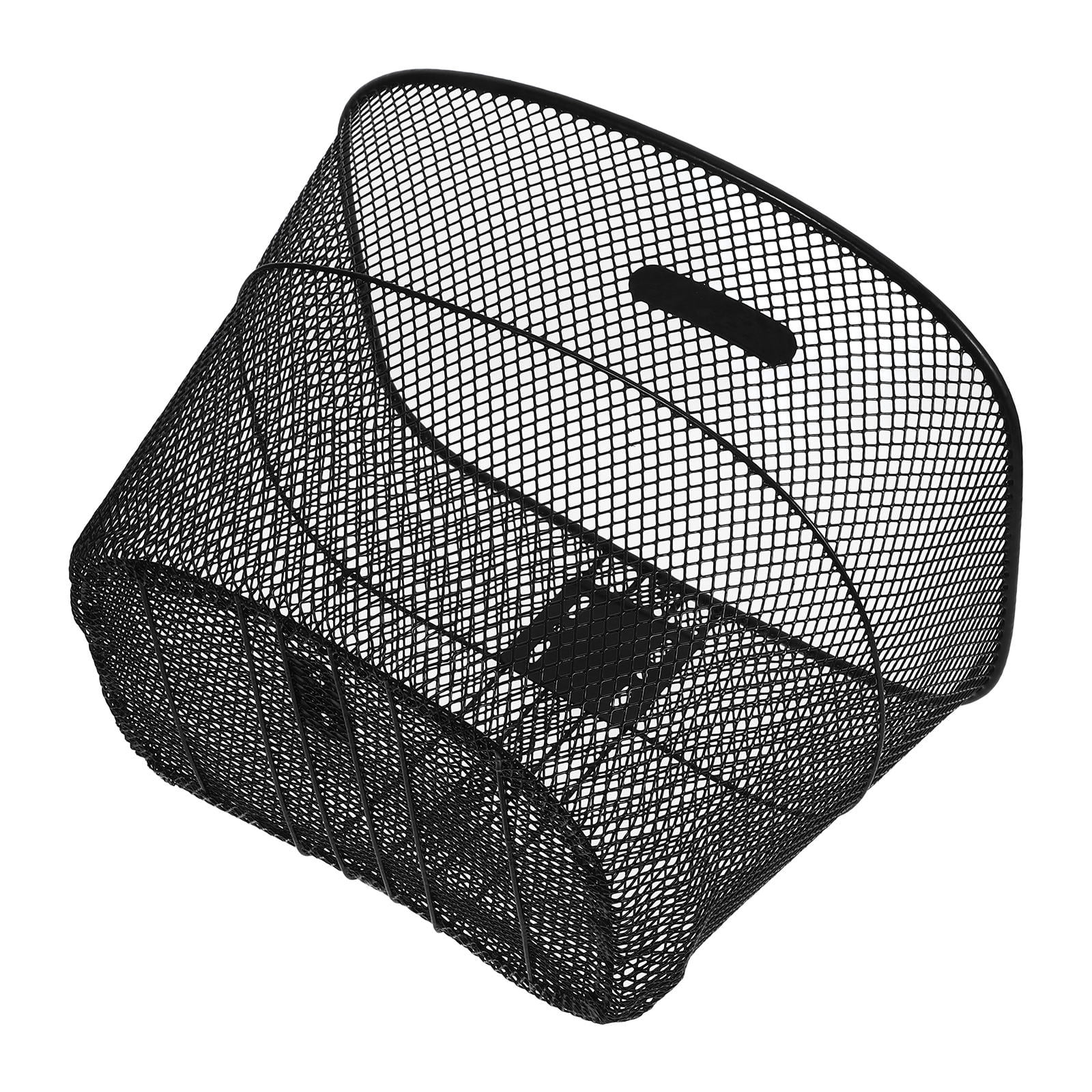PTOOTP Large Capacity Front Bike Basket with Steel Frame, Easy Installation, Black, Fits Most and E-Bikes