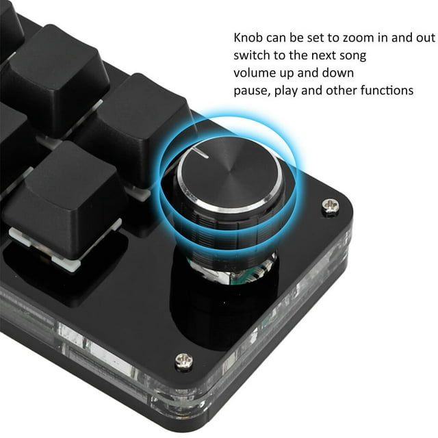 Langgg Clavier de Jeu Mécanique Multifonction pour la Maison, Portable, USB, Pilote, Mini Clavier Gratuit, Clavier Programmable, Tableau de Touches de Bureau PC Portable, Blanc