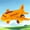 Orange, variant on Hohaski Puzzle Toy Inertial Flight Plane Colorful Light Simulation Airplane Model Toy Inertia Powered Airplane Toy with Lights Flying Glider Toy forOutdoor Game