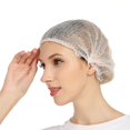 thumbnail image 3 of Gorros desechables CHAO 100 unidades blancos transpirables resistentes, 3 of 5