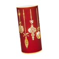 thumbnail image 3 of Decoración navideña, cilindro de cristal, linterna brillante, centro de mesa de fiesta rojo, luz nocturna de 2,7x6 pulgadas para decoración de patio,, 3 of 8