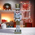 thumbnail image 4 of 2pcs Christmas Ornament Nutcracker Soldier Figurine Scene Layout Accessories Party Favors Collectible Traditional Statue for Themed Party Desktop Style F, 4 of 9