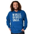 thumbnail image 4 of Worlds Okayest Uncle Niece Nephew Fun Hoodie Hooded Sweatshirt Men Brisco Brands M, 4 of 5