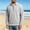 Gray, variant on Men’s Waffle Knit Quarter Zip Polo Shirt with Long Sleeve, Collared Pullover Tops for Golf Travel Fishing Daily Wear Size 3XL Navy
